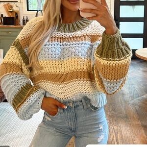 Chunky Knit Striped Sweater